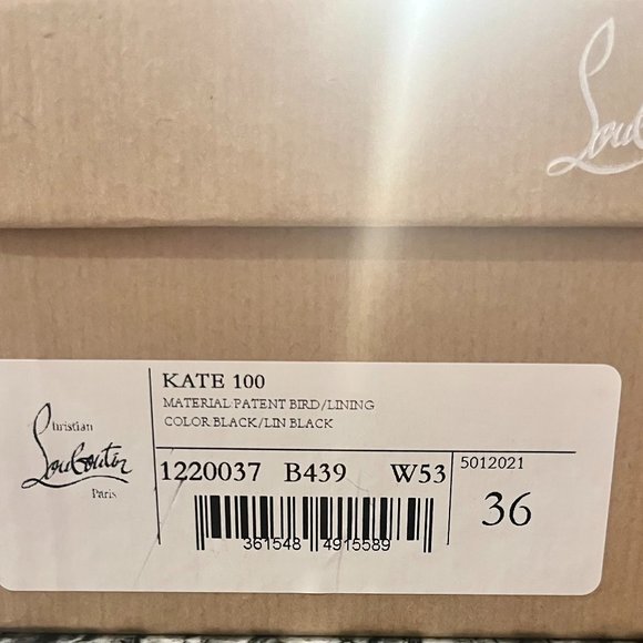 CHRISTIAN LOUBOUTIN Size 36 Kate 100 glossed lizard-effect leather pumps - Picture 4 of 7